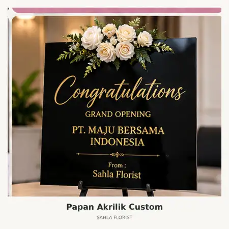 Papan Bunga Akrilik Bangli